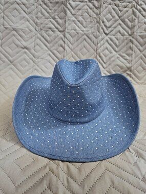 Studded Blue Women's Cowboy Hat - Brand